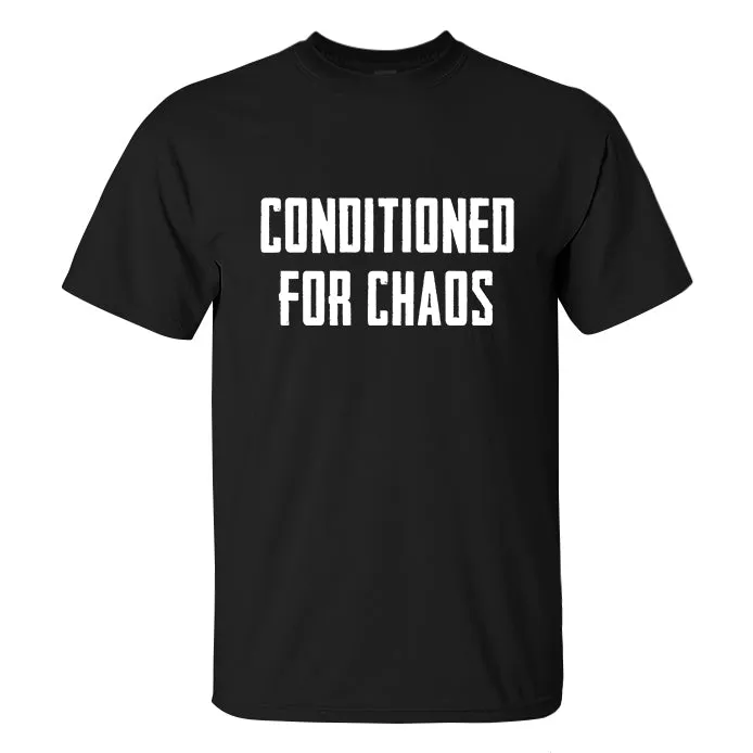 Conditioned For Chaos Printed Men's T-shirt sold by Polyalien product image thumbnail 2