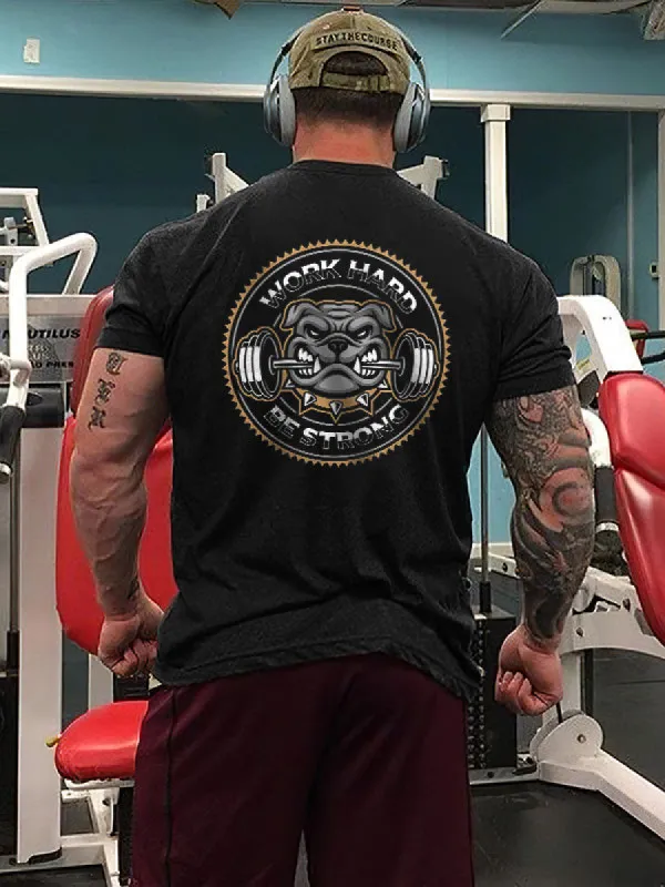 Work Hard Be Strong Printed Men's T-shirt sold by Polyalien