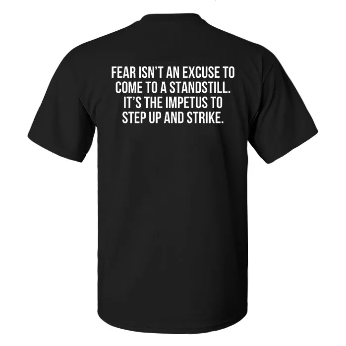 Fear Isn't An Excuse To Come To A Standstill Printed Men's T-shirt sold by Polyalien product image thumbnail 2