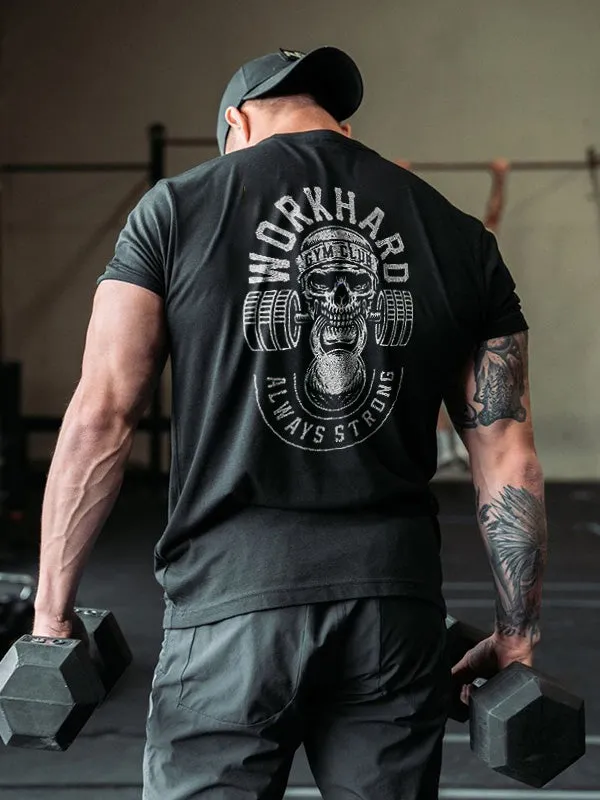 Work Hard Always Strongs Printed Men's T-shirt sold by Polyalien