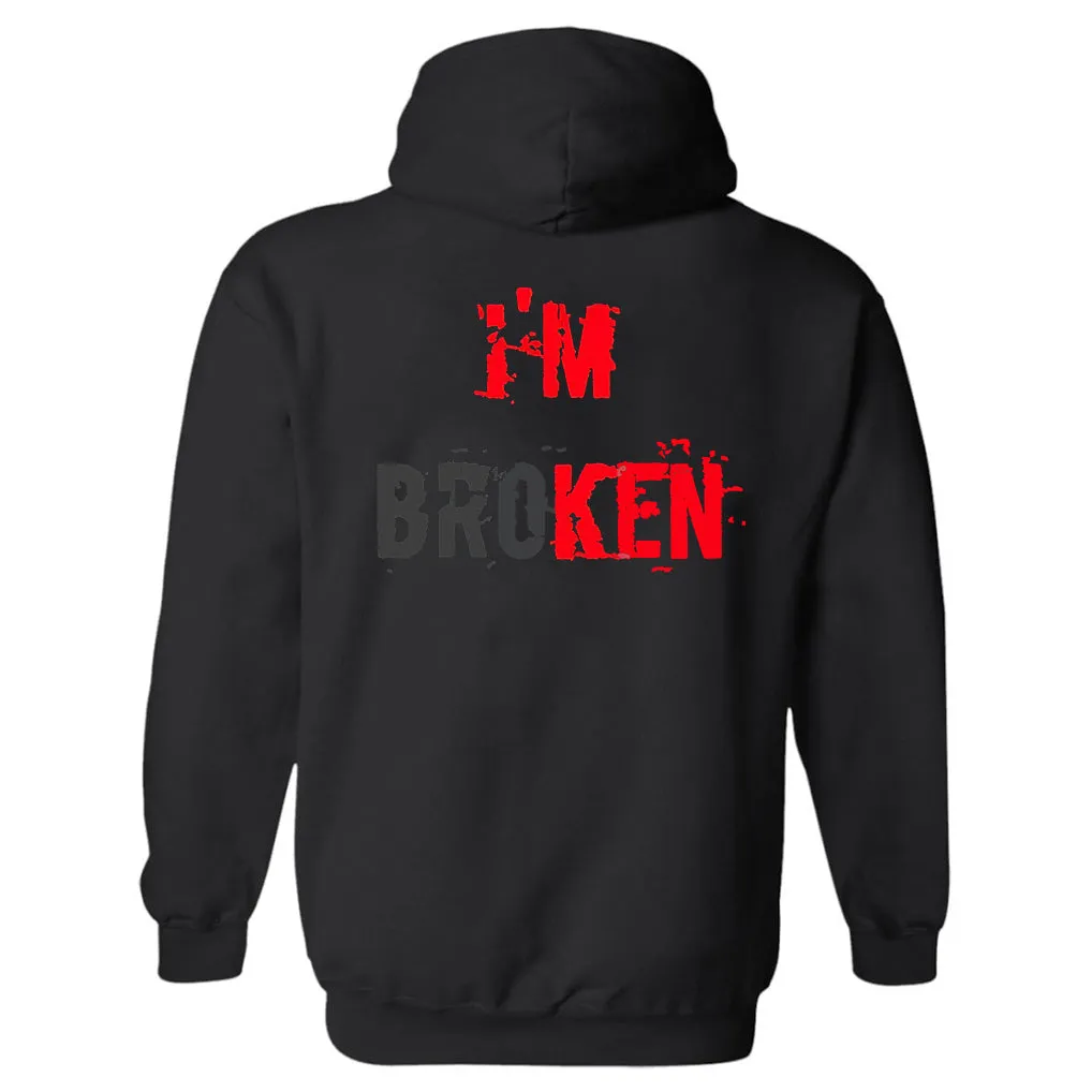 I'm Broken Printed Men's Hoodie sold by Polyalien product image thumbnail 2