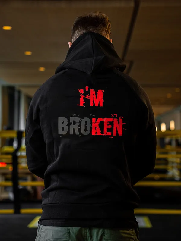 I'm Broken Printed Men's Hoodie sold by Polyalien product image thumbnail 3