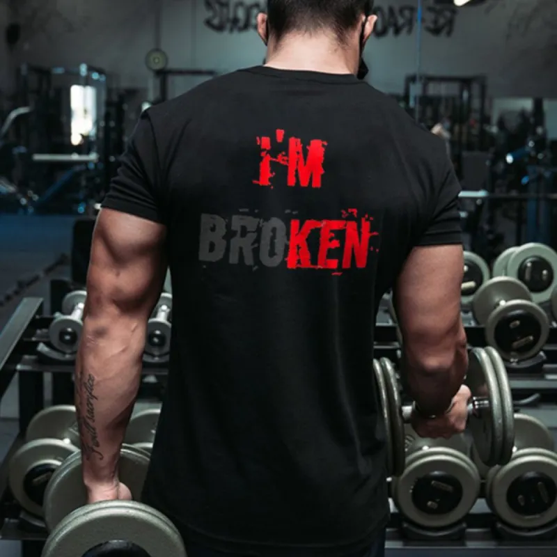 I'm Broken Printed Men's T-shirt sold by Polyalien