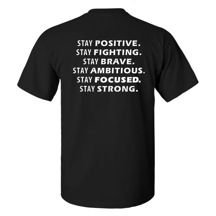 Stay Positive Printed Men's T-shirt sold by Polyalien product image thumbnail 2