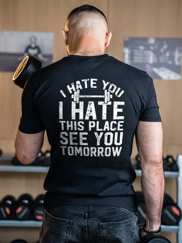 I Hate You I Hate This Place Printed Men's T-shirt sold by Polyalien