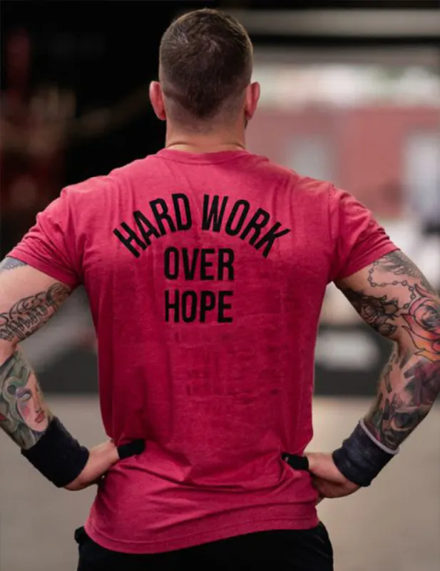 Hard Work Over Hope Printed Men's T-shirt sold by Polyalien