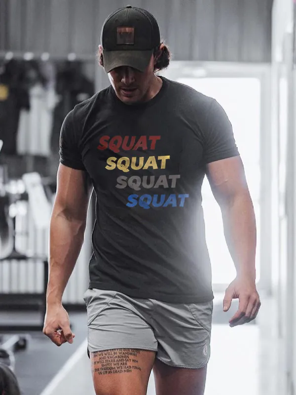 Squat Printed Men's T-shirt sold by Polyalien