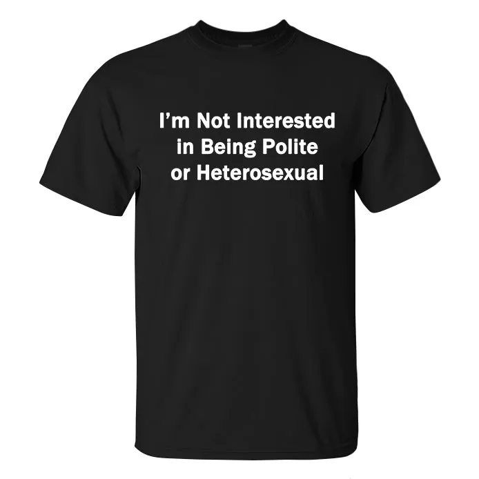 I'm Not Interested Printed Men's T-shirt sold by Polyalien product image thumbnail 2