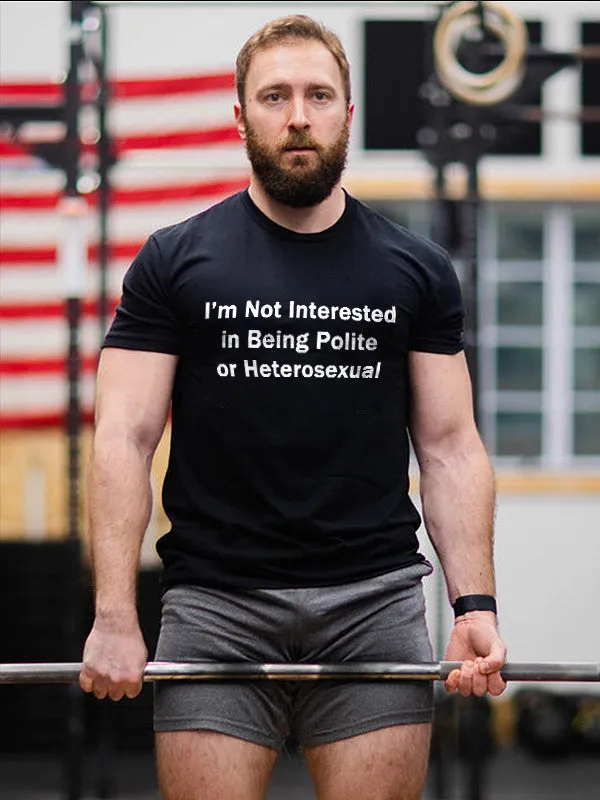I'm Not Interested Printed Men's T-shirt sold by Polyalien