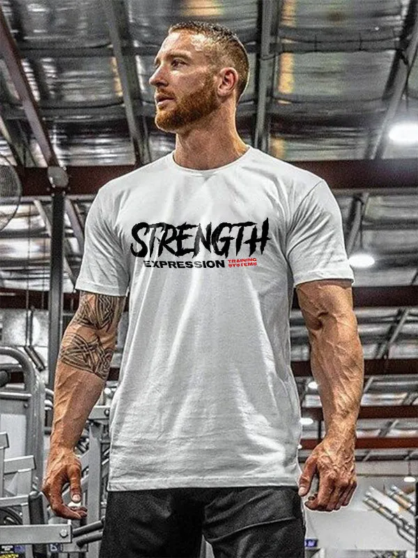 Strength Expression Training Systems Printed Men's T-shirt sold by Polyalien