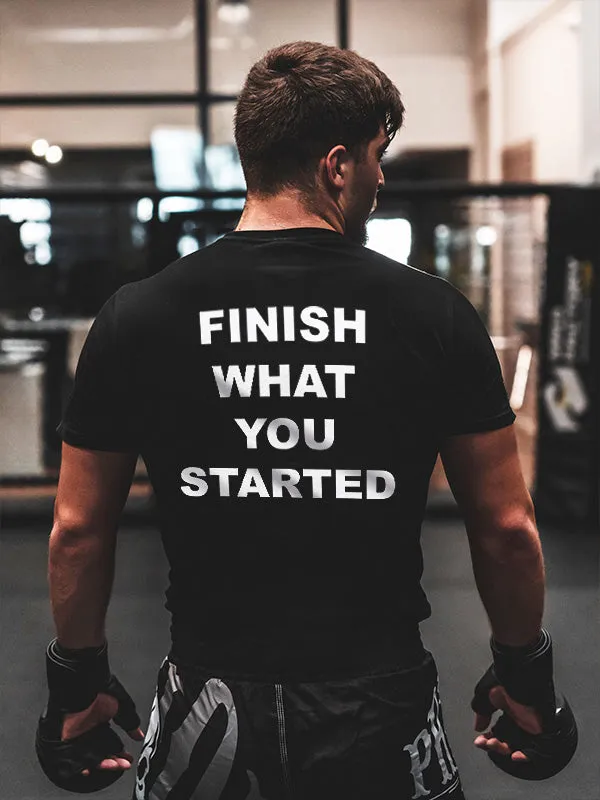 Finish What You Started Printed Men's T-shirt sold by Polyalien