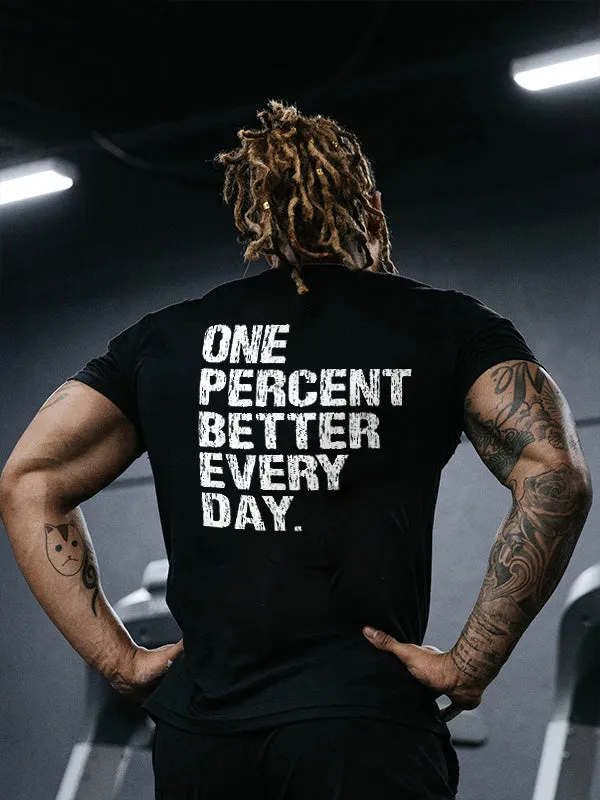 One Percent Better Every Day Printed Men's T-shirt sold by Polyalien