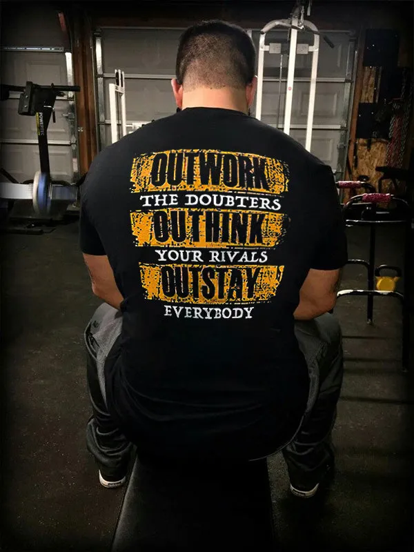 Outwork The Doubters Printed Men's T-shirt sold by Polyalien