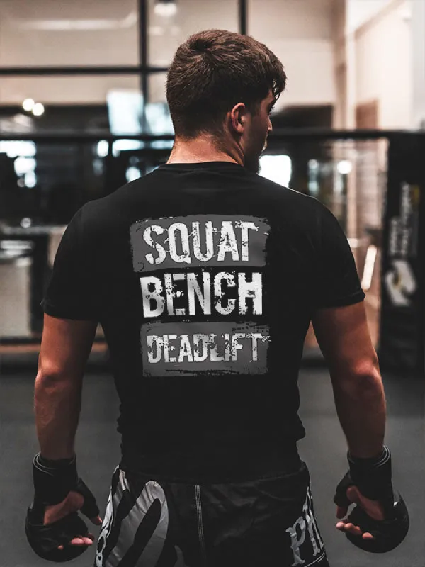 Squat Bench Deadlift Printed Men's T-shirt sold by Polyalien