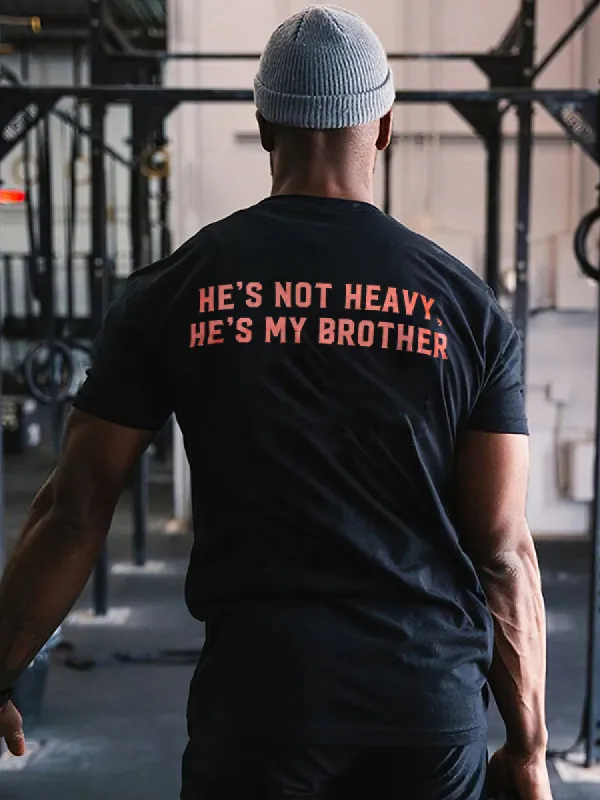 He's Not Heavy, He's My Brother Printed Men's T-shirt sold by Polyalien
