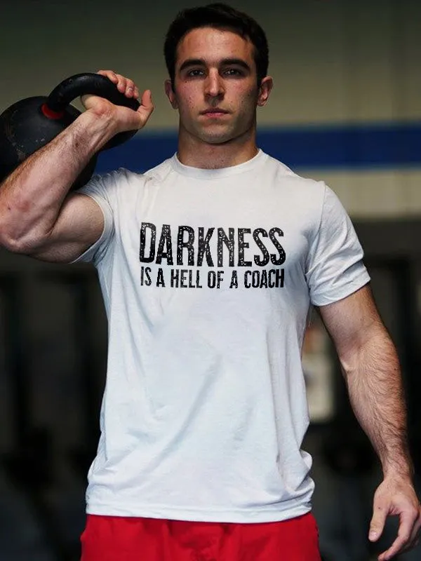Darkness Is A Hell Of A Coach Printed Men's T-shirt sold by Polyalien