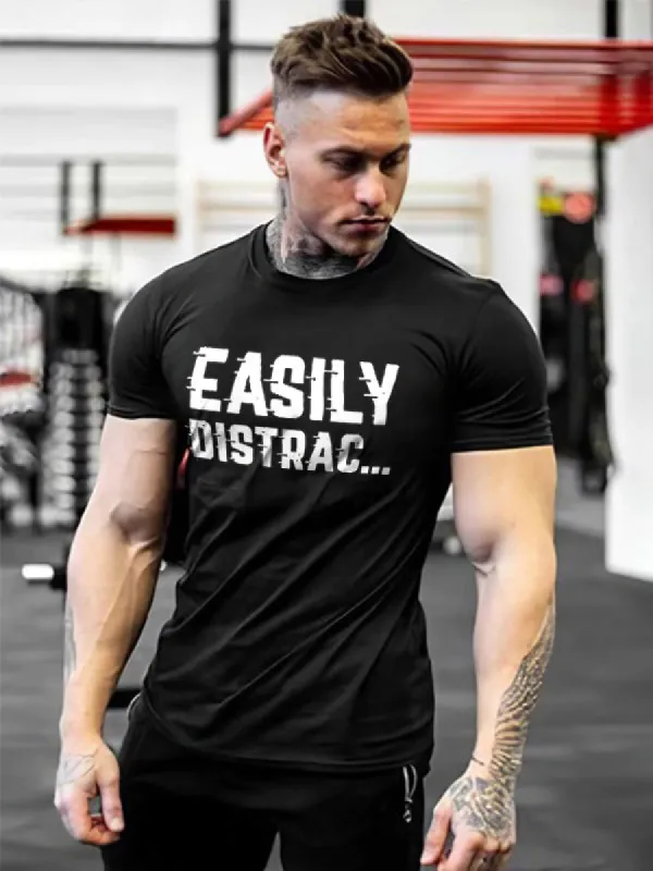 Easily Distrac... Printed Men's T-shirt sold by Polyalien