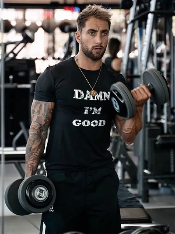 Damn I'm Good Printed Men's T-shirt sold by Polyalien