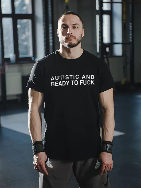 Autistic And Ready To F**k Printed Men's T-shirt sold by Polyalien