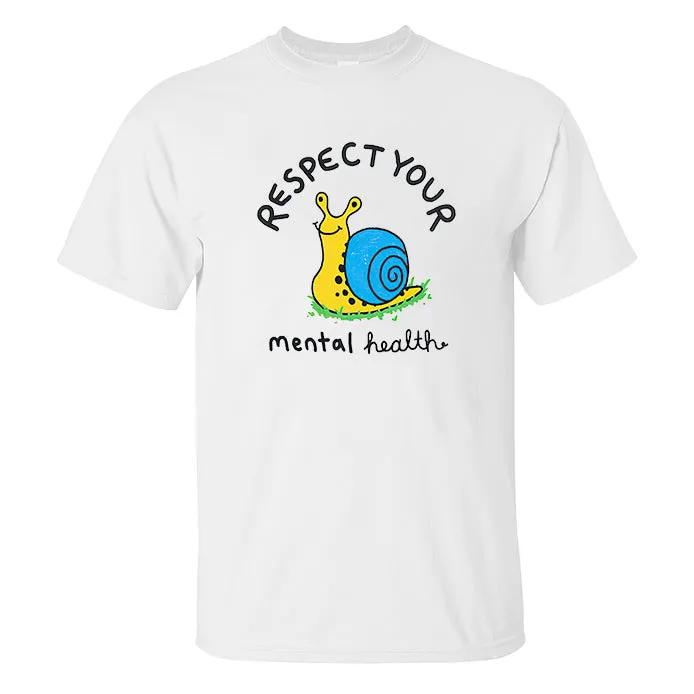 Respect Your Mental Health Printed Men's T-shirt sold by Polyalien product image thumbnail 2