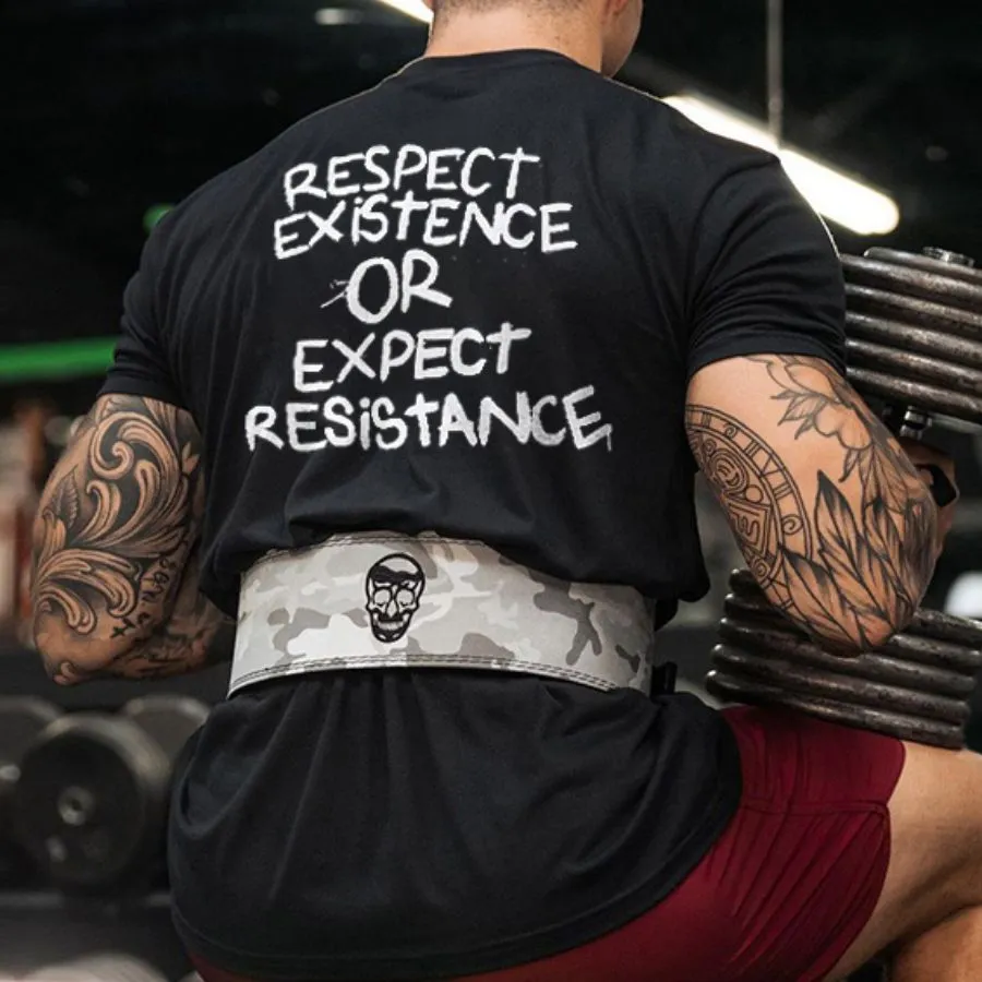 Respect Existence Or Expect Resistance Printed Men's T-shirt sold by Polyalien