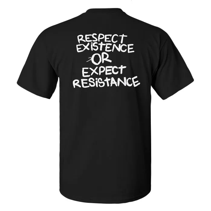 Respect Existence Or Expect Resistance Printed Men's T-shirt sold by Polyalien product image thumbnail 2