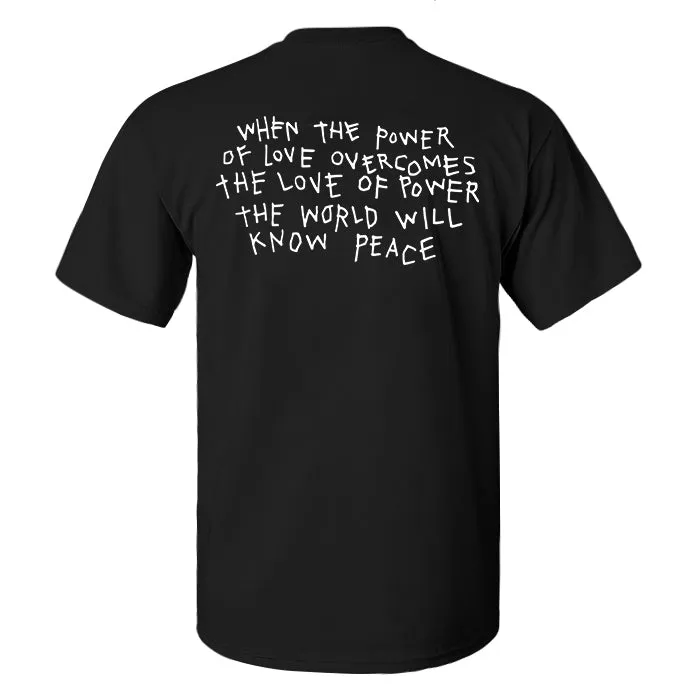 When The Power Of Love Overcomes Printed Men's T-shirt sold by Polyalien product image thumbnail 2