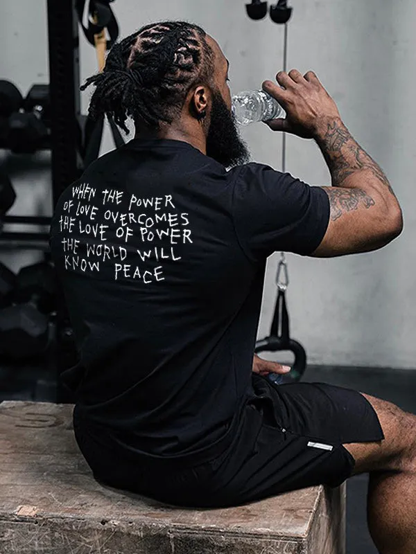 When The Power Of Love Overcomes Printed Men's T-shirt sold by Polyalien product image thumbnail 3