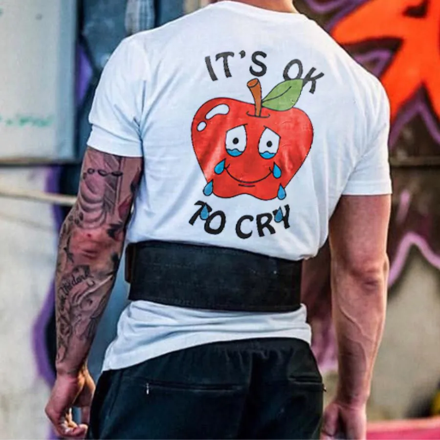 It's Ok To Cry Printed Men's T-shirt sold by Polyalien