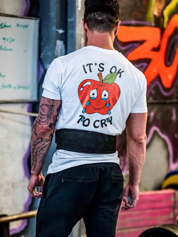 It's Ok To Cry Printed Men's T-shirt sold by Polyalien product image thumbnail 3
