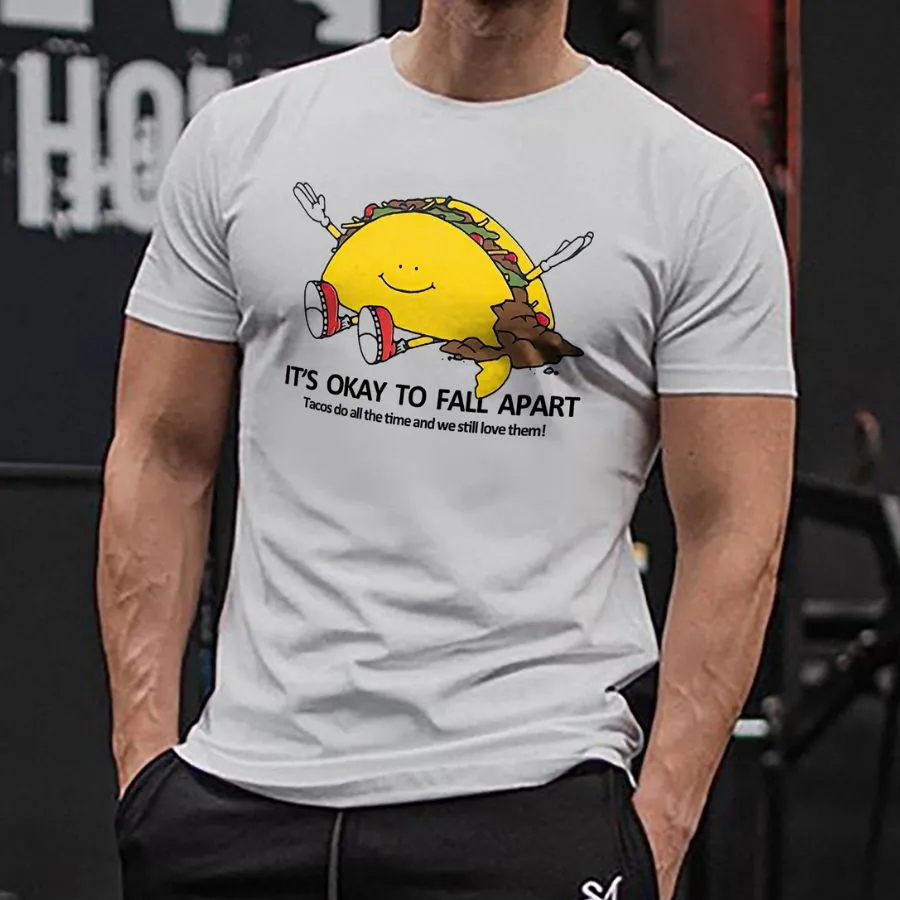 It's Okay To Fall Apart Printed Men's T-shirt sold by Polyalien