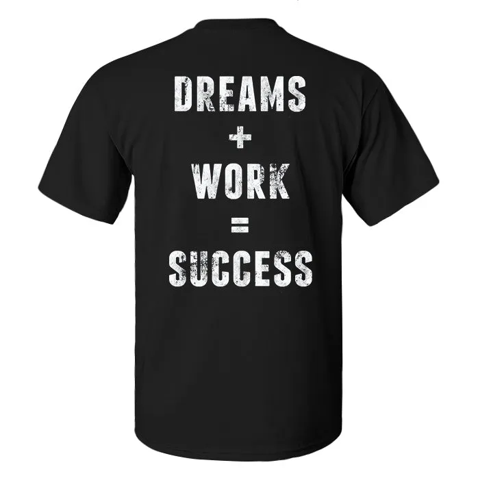 Dreams + Work = Success Printed Men's T-shirt sold by Polyalien product image thumbnail 2