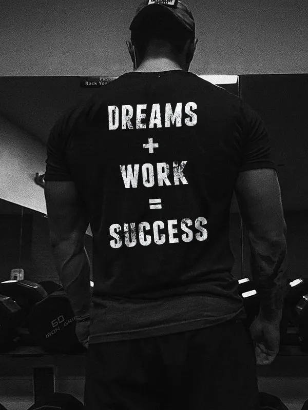 Dreams + Work = Success Printed Men's T-shirt sold by Polyalien
