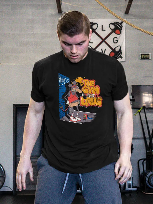 The Gym Is My Drug Print Men's T-shirt sold by Polyalien