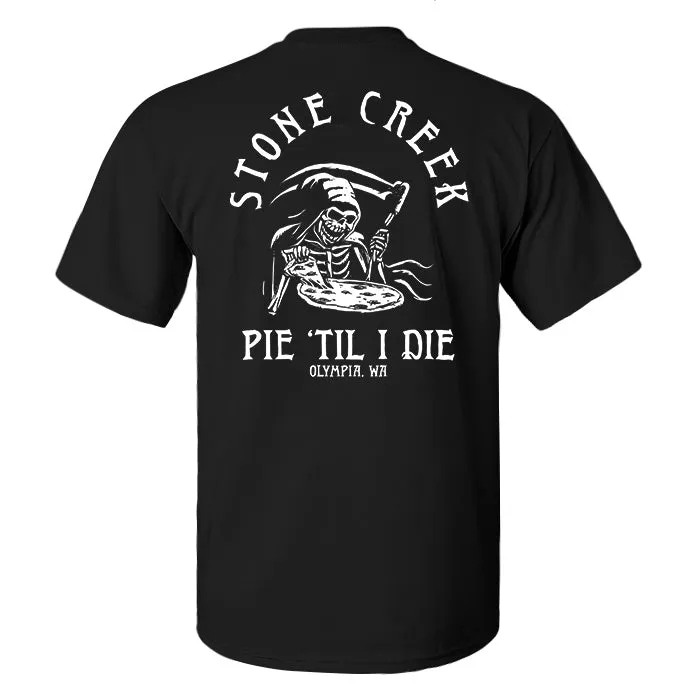 Stone Creek Pie 'Til I Die Grim Reaper Print Men's T-shirt sold by Polyalien product image thumbnail 2