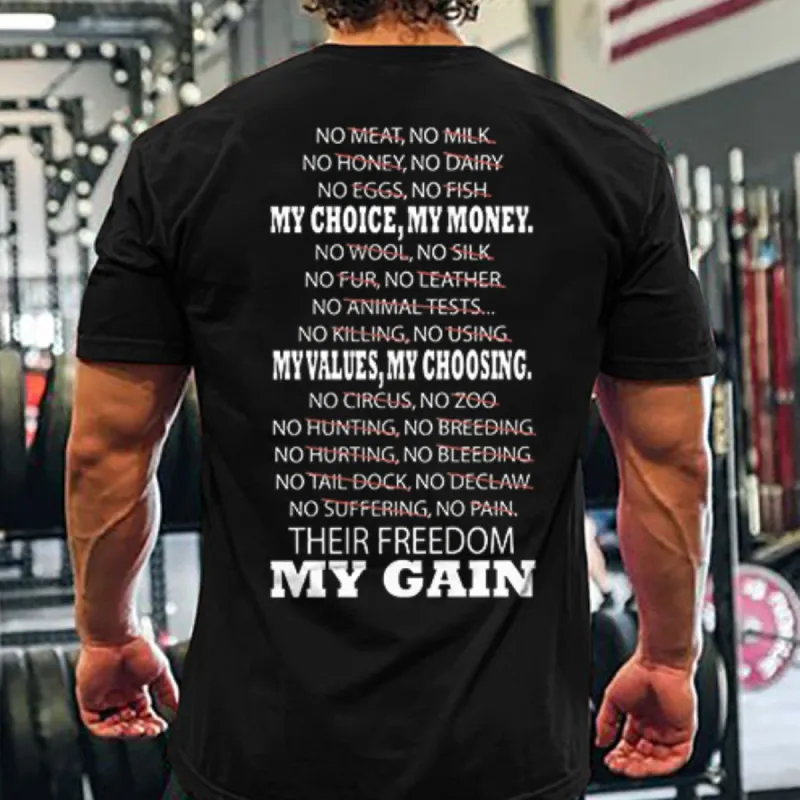 My Choice, My Money. My Values, My Choosing Print Men's T-shirt sold by Polyalien