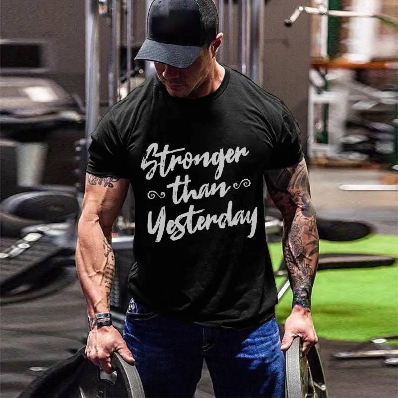 Stronger Than Yesterday Print Men's T-shirt sold by Polyalien