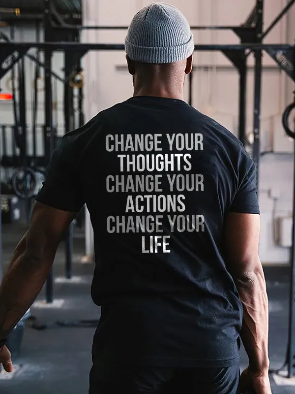 Change Your Thoughts Print Men's T-shirt sold by Polyalien
