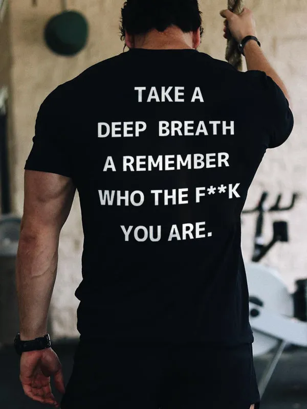 Take A Deep Breath Print Men's T-shirt sold by Polyalien product image thumbnail 3