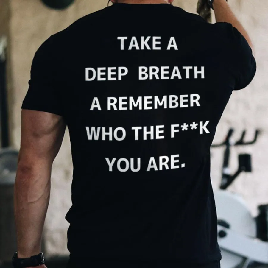 Take A Deep Breath Print Men's T-shirt sold by Polyalien