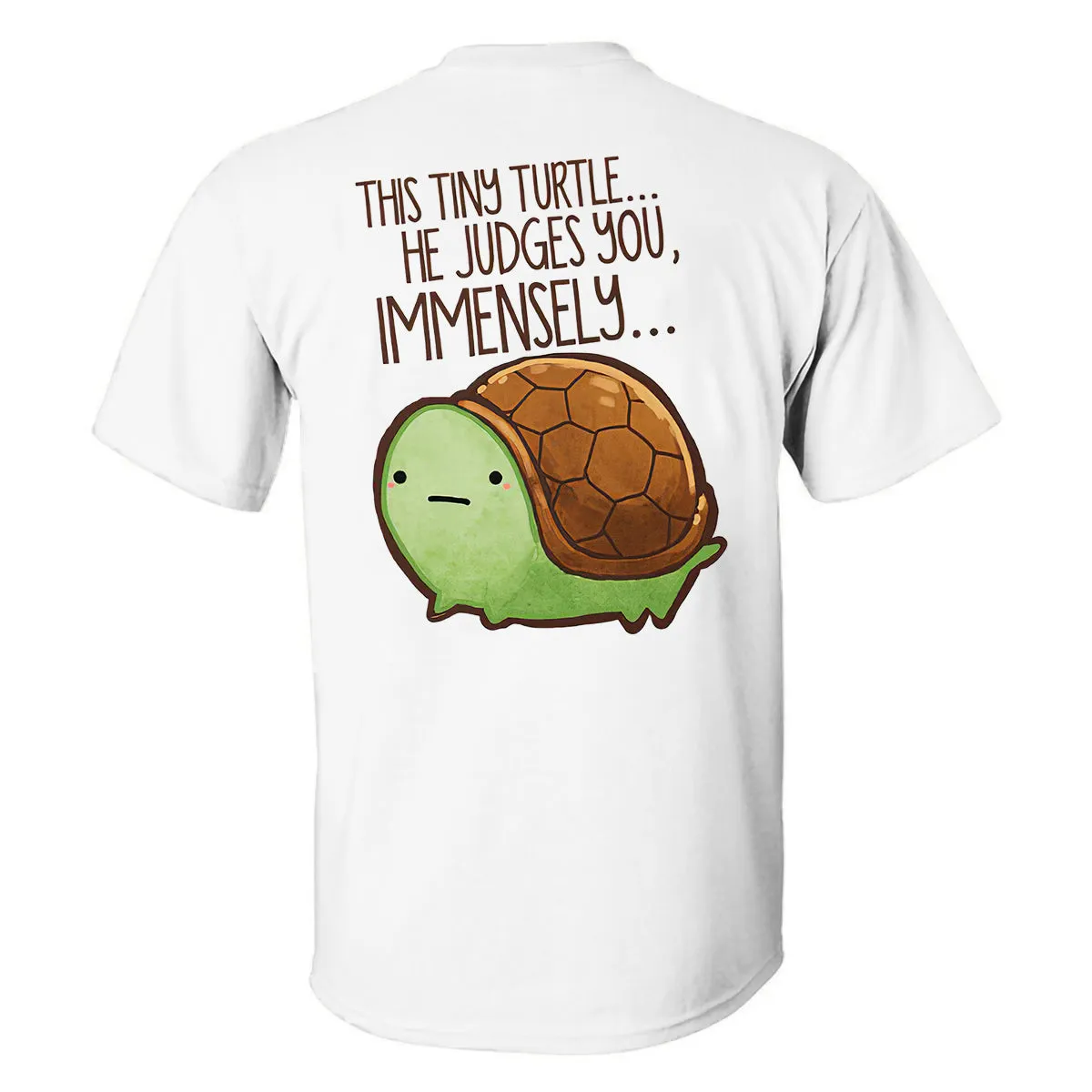 This Tiny Turtle... He Judges You, Immensely Print Men's T-shirt sold by Polyalien product image thumbnail 2