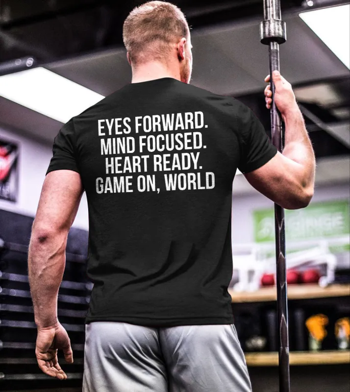 Eyes Forward Mind Focused Print Men's T-shirt sold by Polyalien