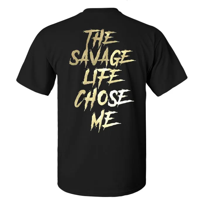 The Savage Life Chose Me Print Men's T-shirt sold by Polyalien product image thumbnail 2