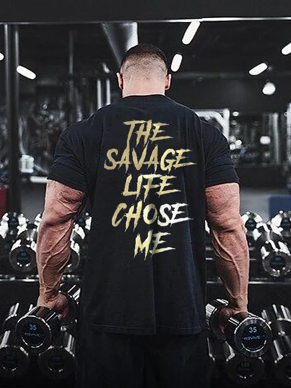 The Savage Life Chose Me Print Men's T-shirt sold by Polyalien