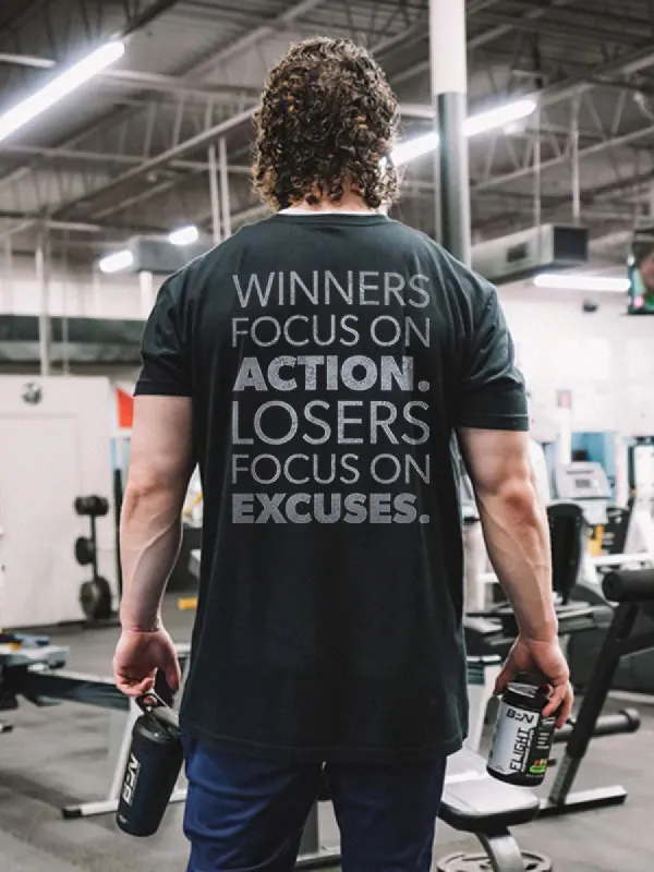 Winners Focus On Action Print Men's T-shirt sold by Polyalien