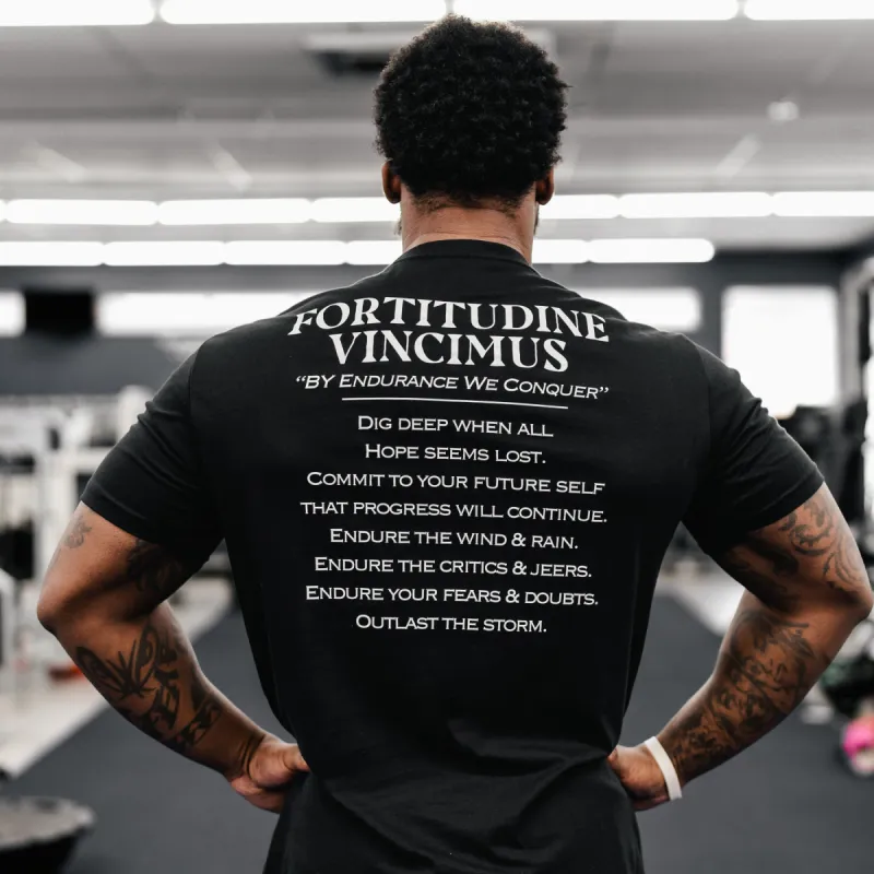 Fortitudine Vincimus Print Men's T-shirt sold by Polyalien