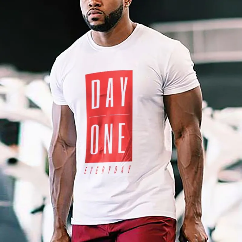 Day One Everyday Print Men's T-shirt sold by Polyalien
