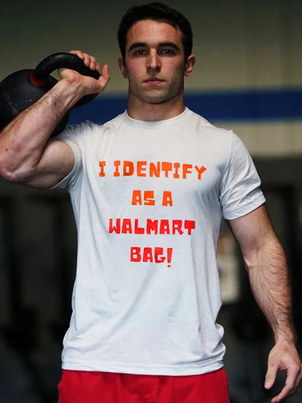 I Identify As A Walmart Bag! Print Men's T-shirt sold by Polyalien