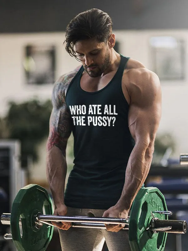 Who Ate All The Pussy? Print Men's Vest sold by Polyalien