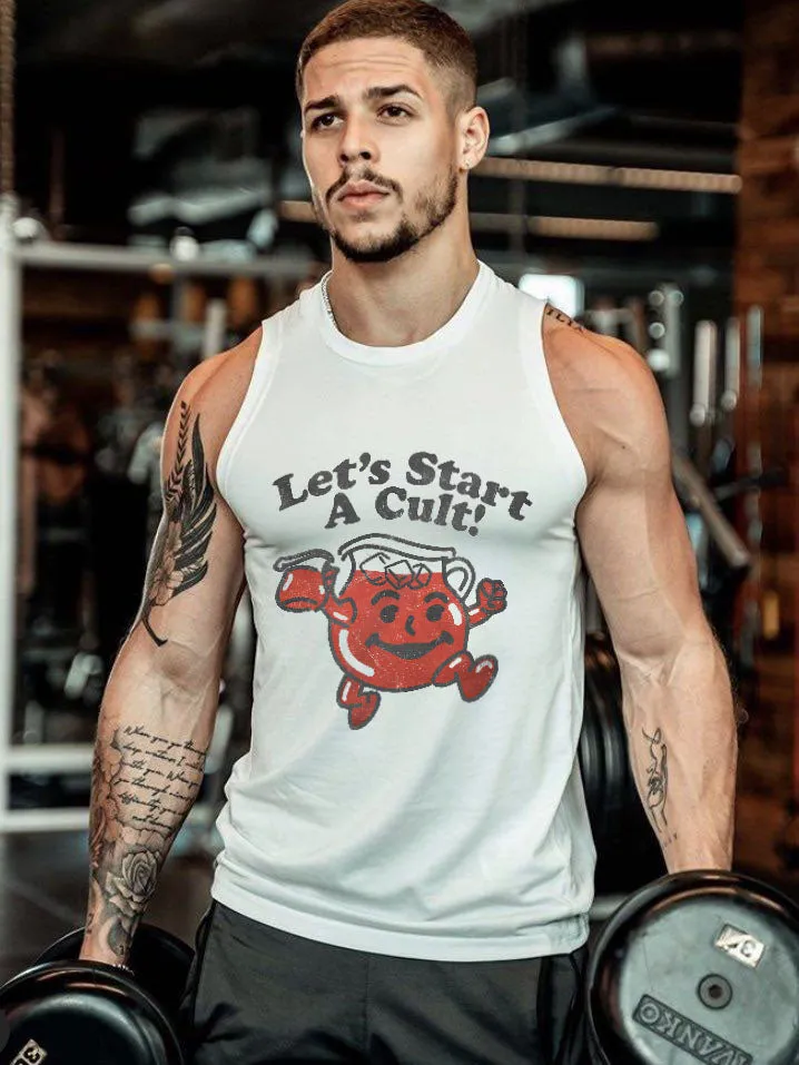 Let's Start A Cult! Print Men's Vest sold by Polyalien